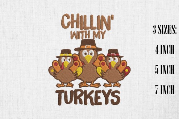 Chillin with My Turkeys Thanksgiving Embroidery Review