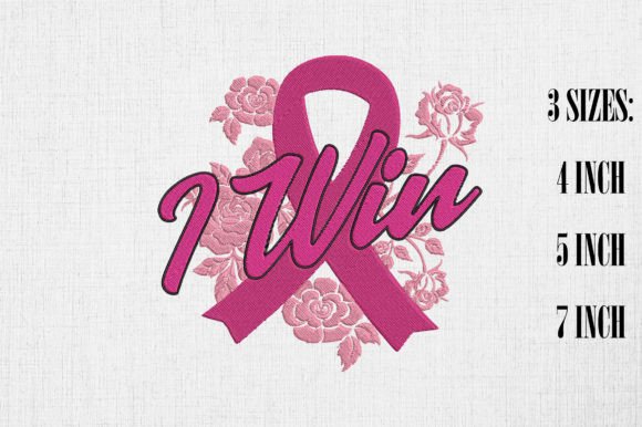 I Win Pink Ribbon Breast Cancer Embroidery Review